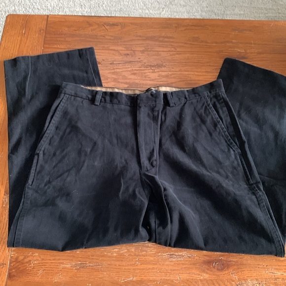 Banana Republic Dawson Black Cotton Chino Pants Men’s Flat Front Size 36 x 30 - Picture 9 of 9